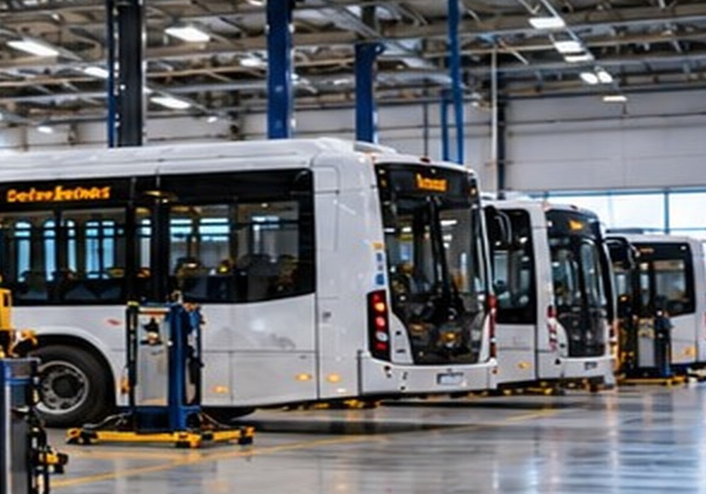 Elektrische bussen in de werkplaats
